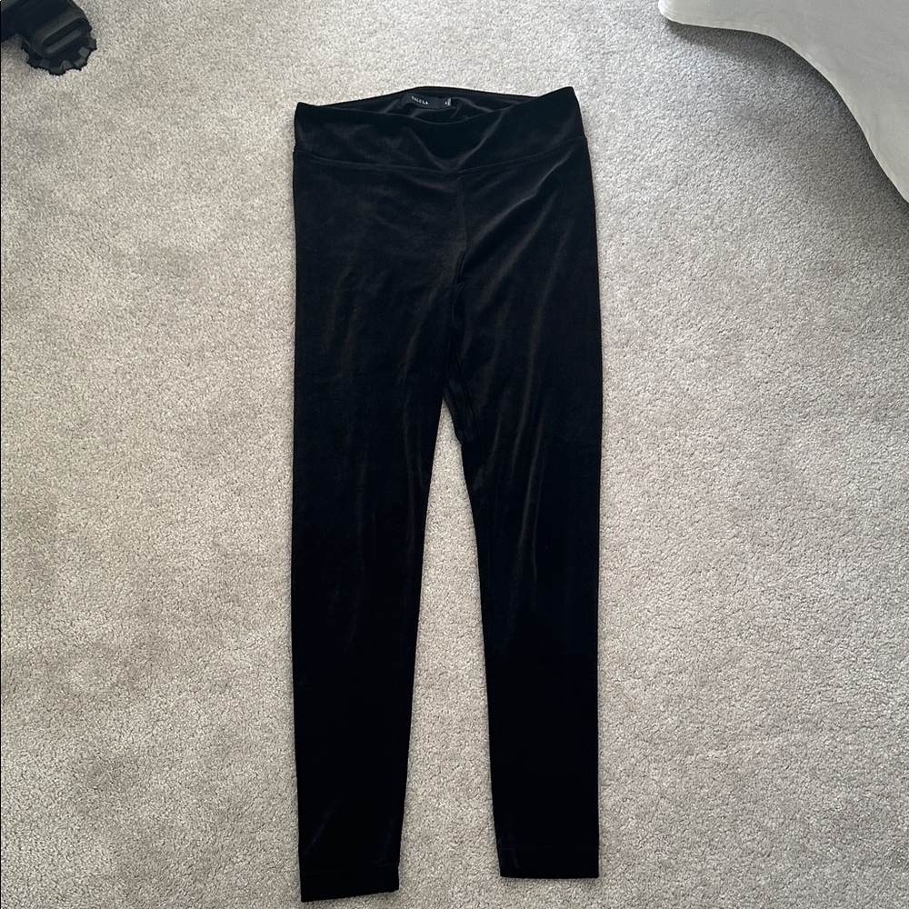 Talula Black Velvet Leggings